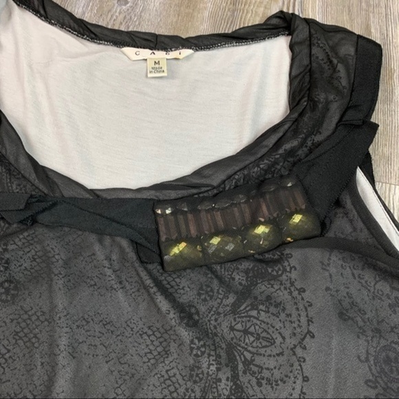 CAbi Illusion Style 155 Layered Tank Black Size M - Picture 7 of 8